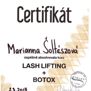 Lash lifting a botox